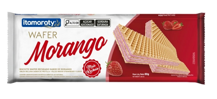 BISCOITO WAF ITAMARATY MORANGO 80GR