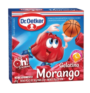 GELATINA OETKER MORANGO 20 GR